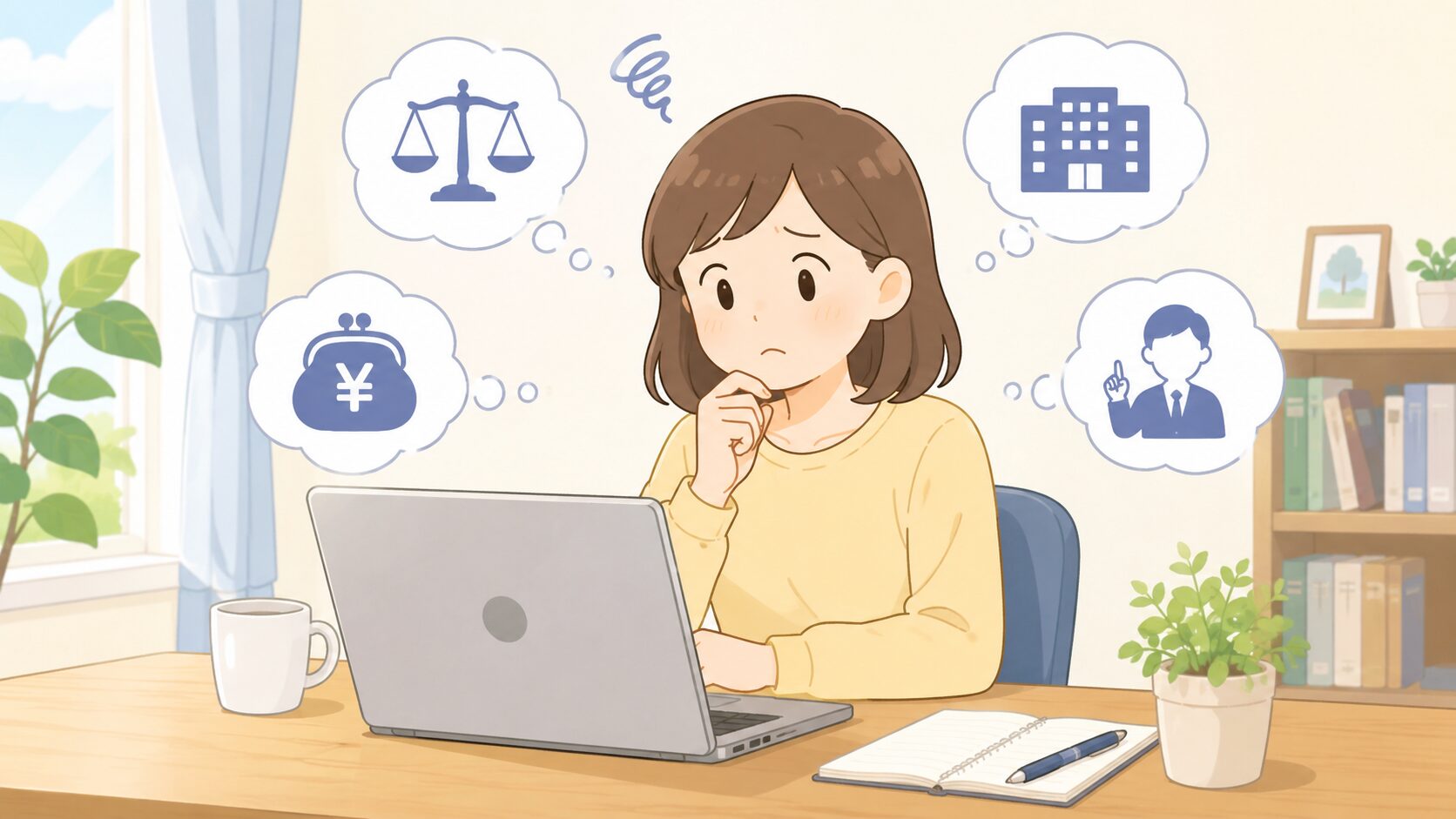 体験談について法テラスを調べ始めたときの正直な不安のイメージ画像