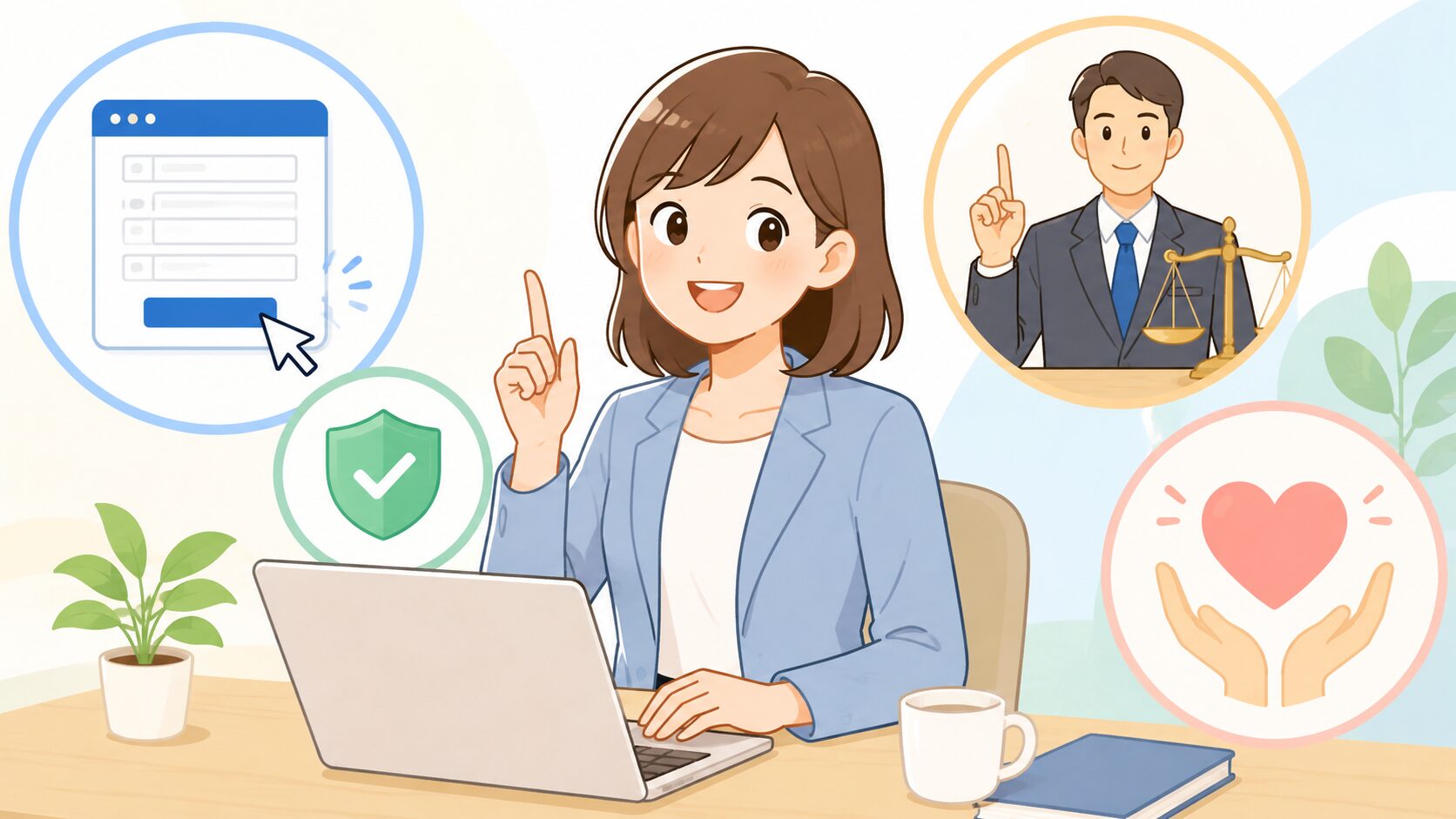 弁護士への無料相談申込みフォームを利用するときのまとめのイメージ画像