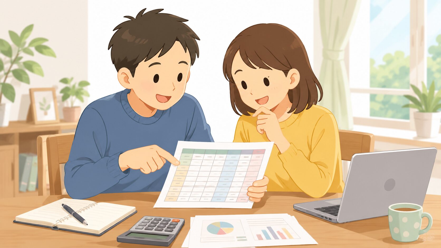 家計状況収支表は提出前に人の目で確認してもらうのイメージ画像