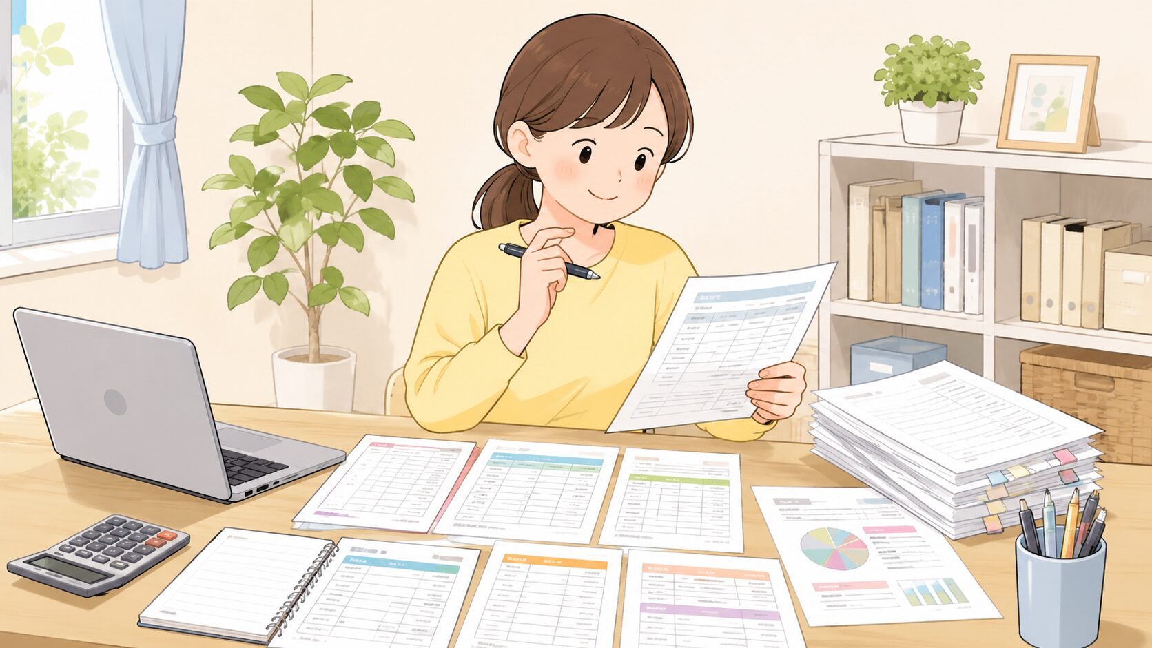 家計状況や財産を整理するために作成した資料のイメージ画像