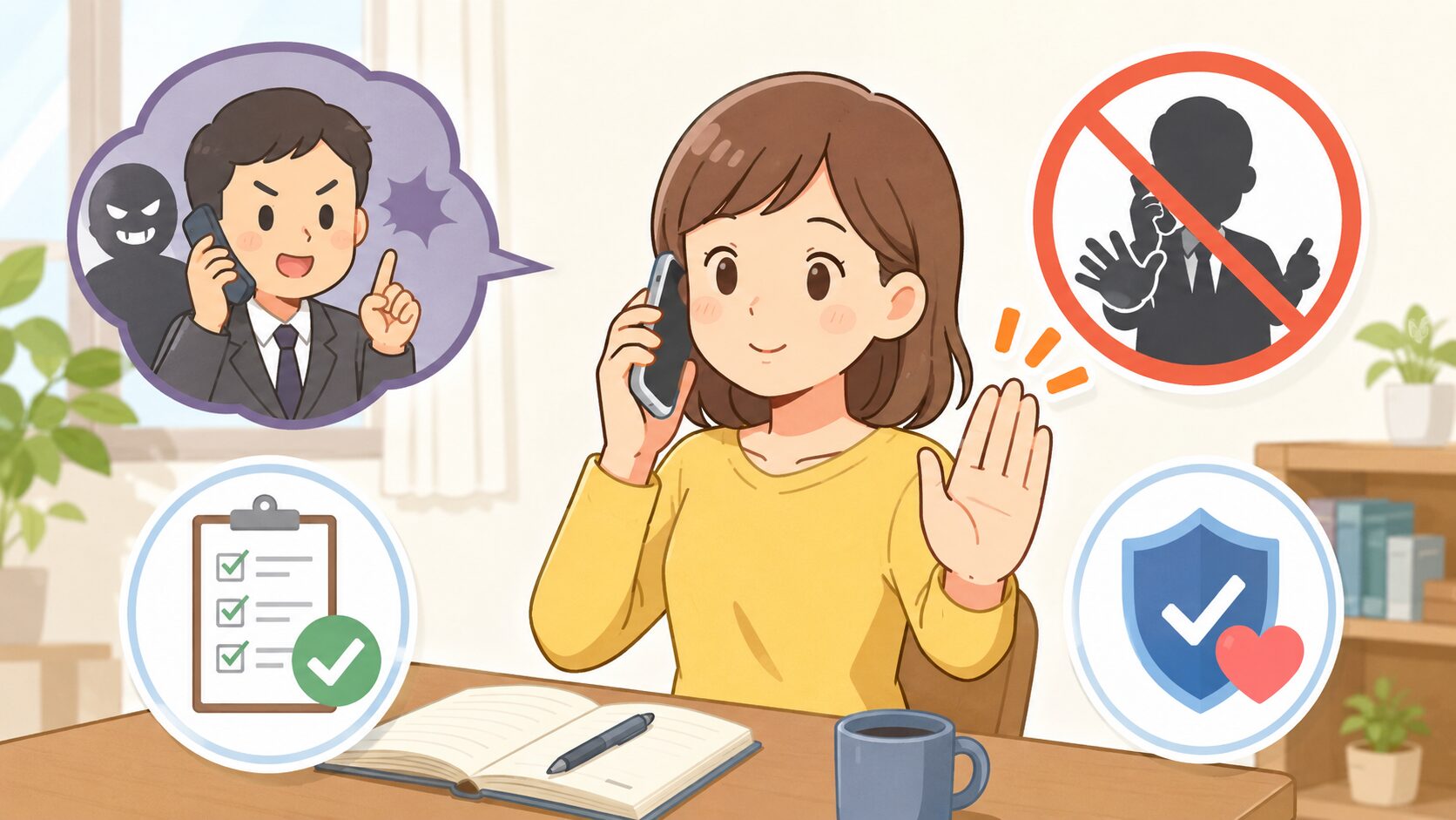 官報掲載後に不審な勧誘を受けたときの対応のイメージ画像