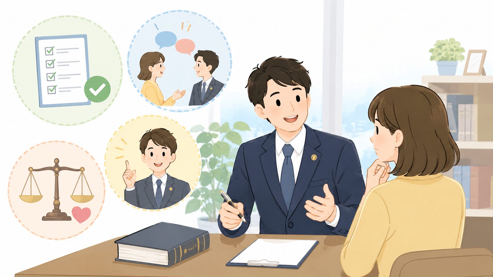 弁護士が自分に合うかを確認するときのポイントのイメージ画像