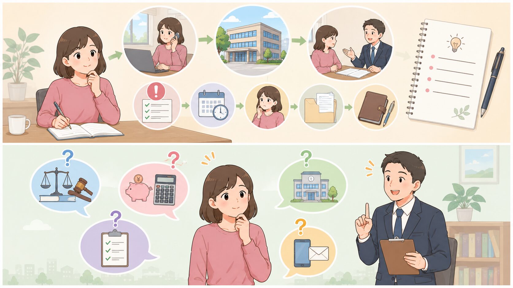 法テラス愛知へ相談するときによくある疑問のイメージ画像