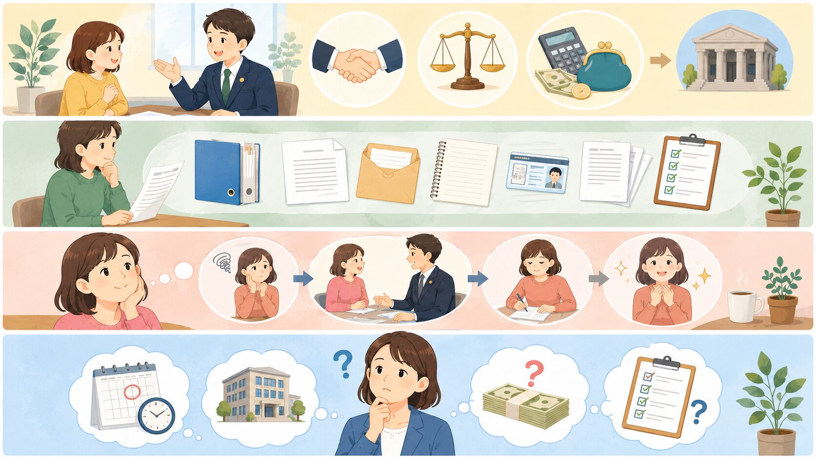無料法律相談と弁護士や司法書士費用等の立替制度を確認するのイメージ画像