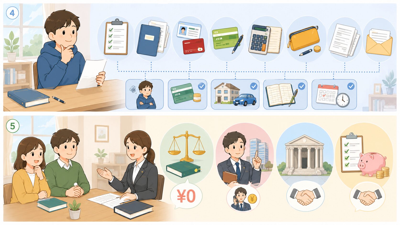 法テラスへ相談する前に準備しておきたいもののイメージ画像