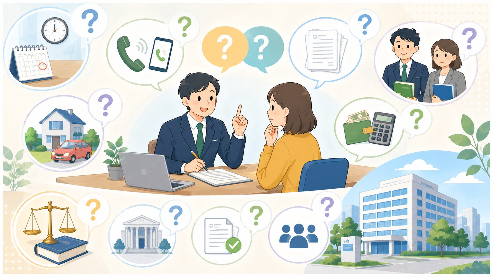法テラス福岡へ相談するときによくある疑問を整理するのイメージ画像