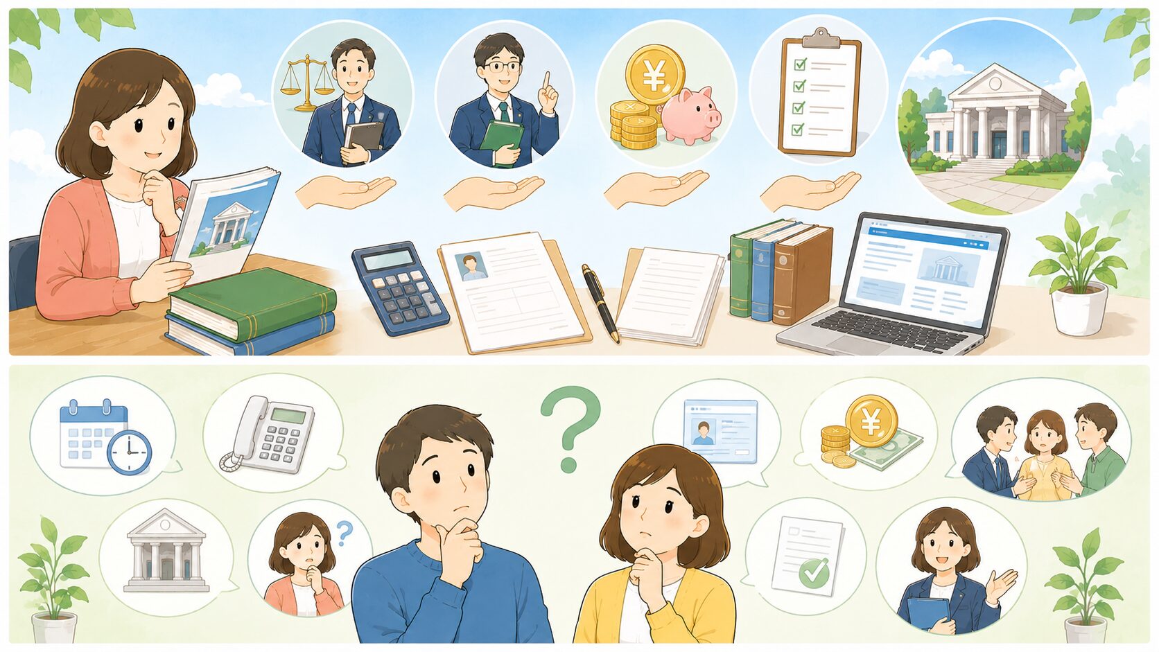 弁護士や司法書士費用等の立替制度と公的情報を確認するのイメージ画像